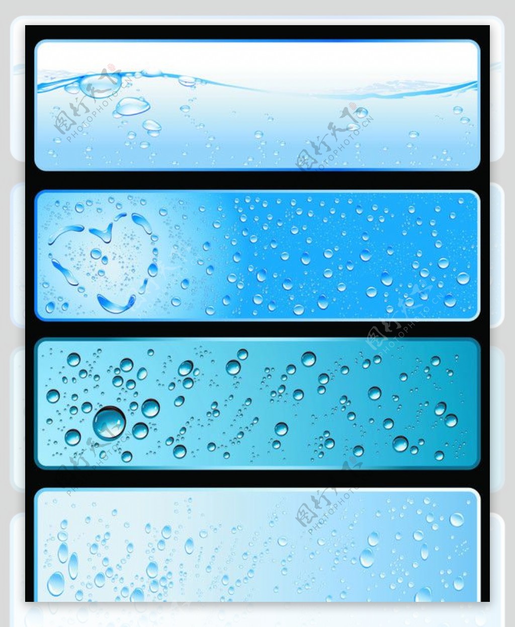 水主题banner矢量素材图片