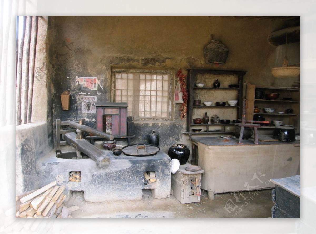 旧时中国厨房图片