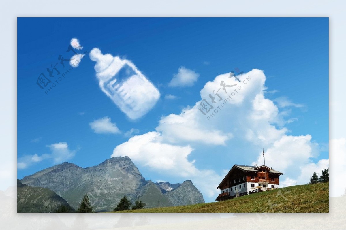 奶瓶状白云图片