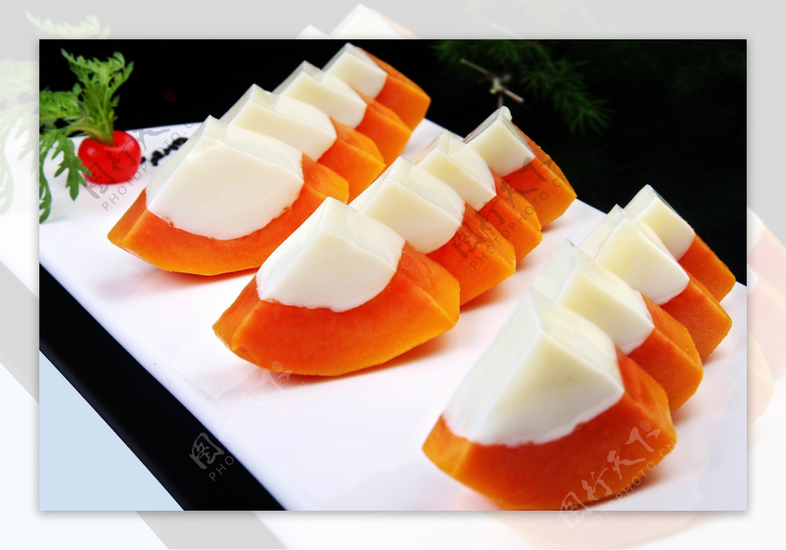 木瓜冻鲜奶图片