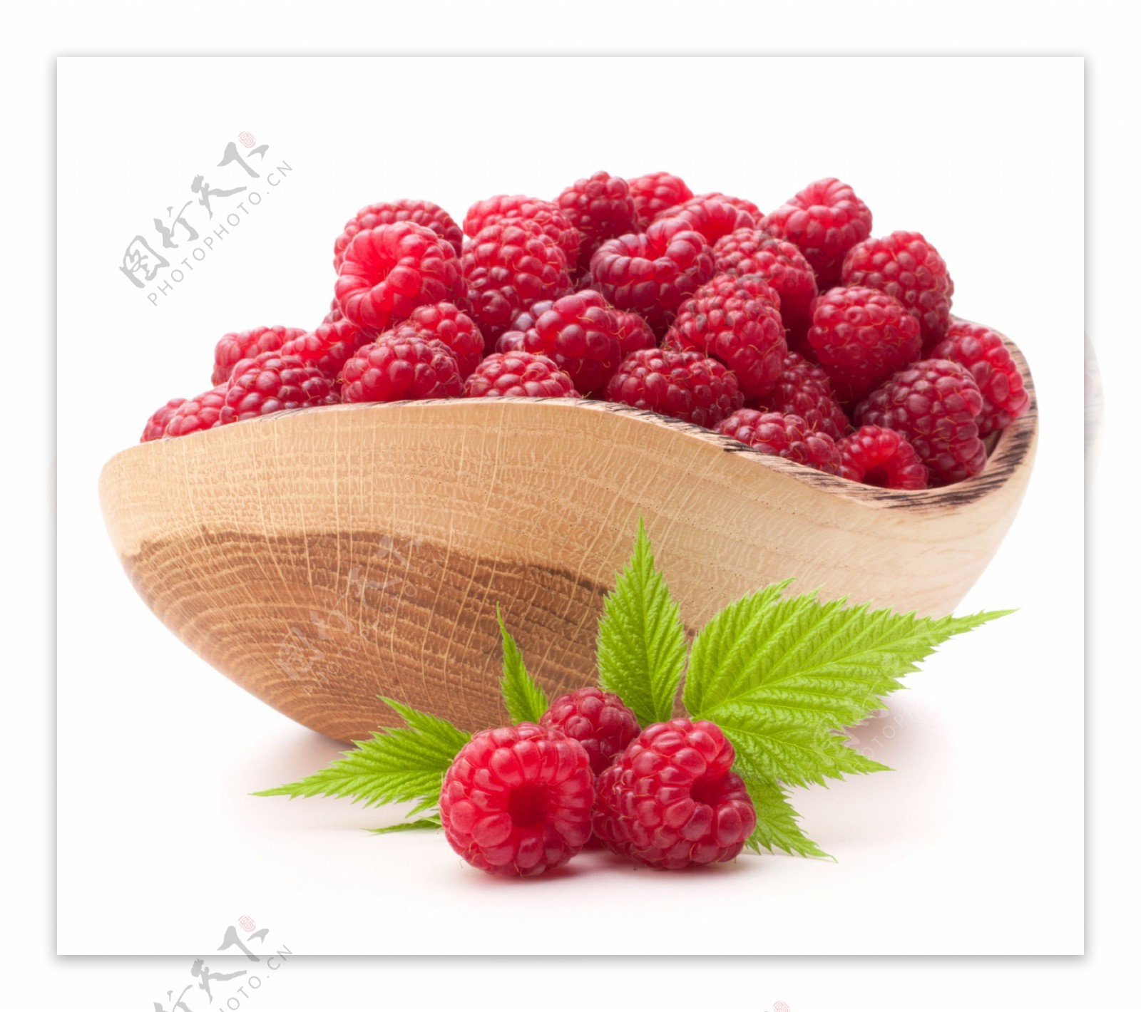 树莓覆盆子果篮图片