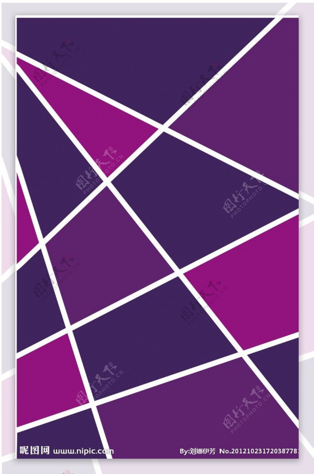 经典矢量大方格调不规则几何图形紫色相近色图片