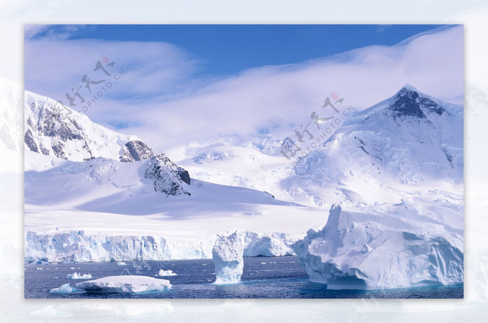 雪地素材冰山背景图片