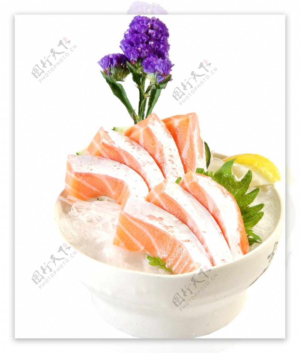 三文鱼腩刺身图片
