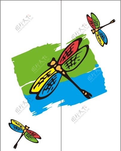 彩色蜻蜓图片