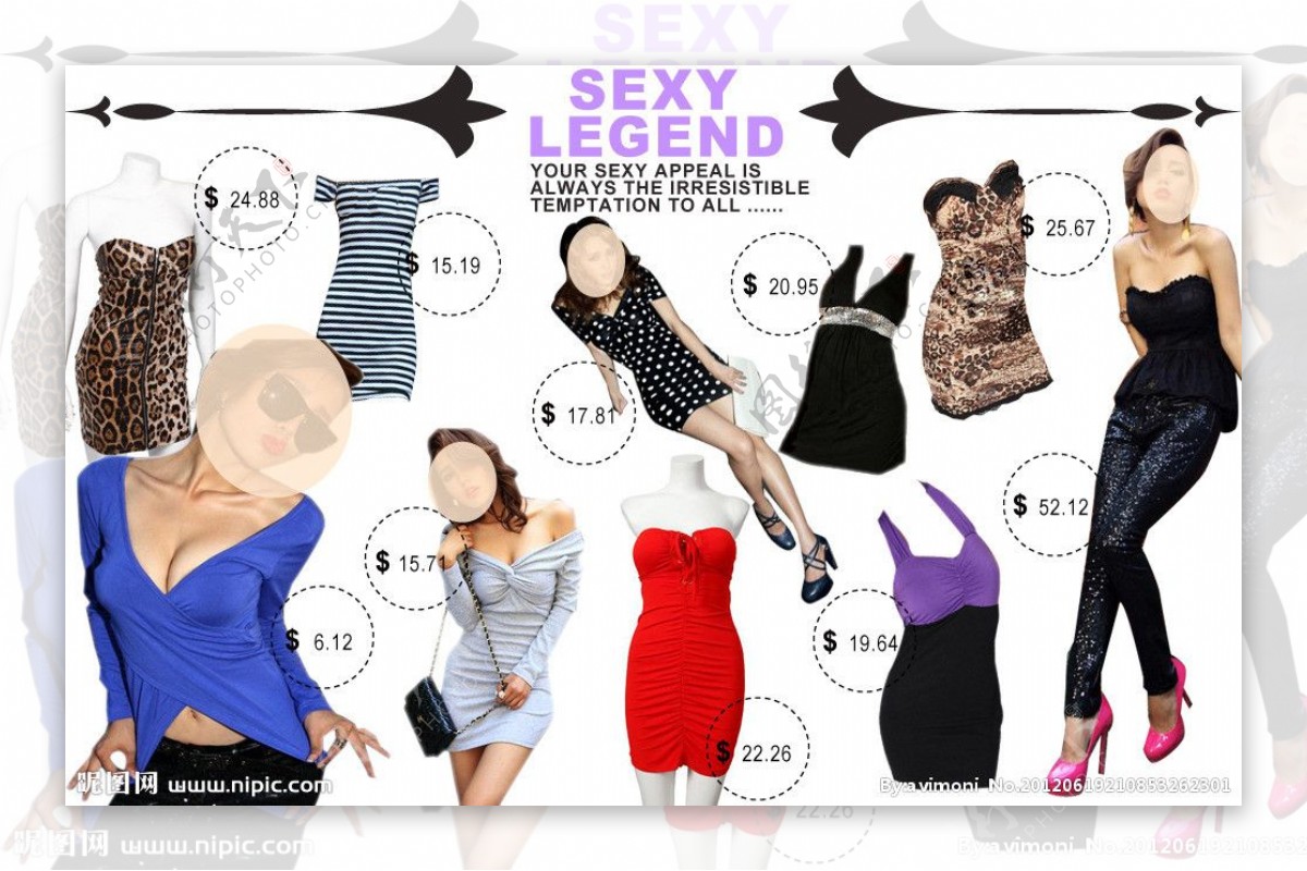 性感女装服饰时尚广告展示图图片