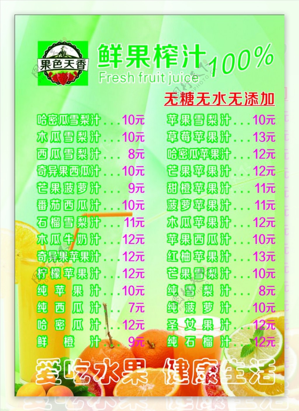 水果价位表图片