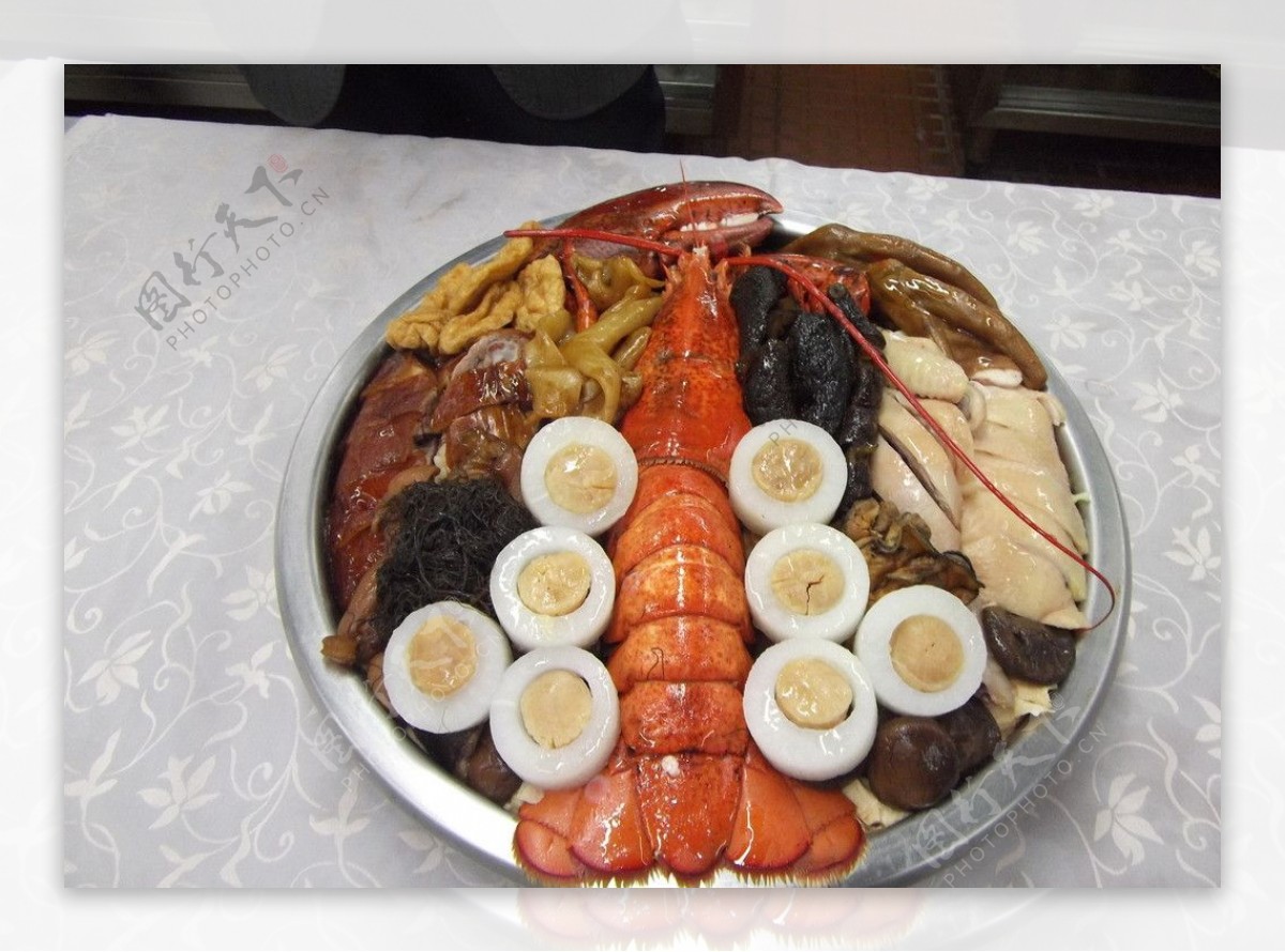 龙虾大盘菜图片