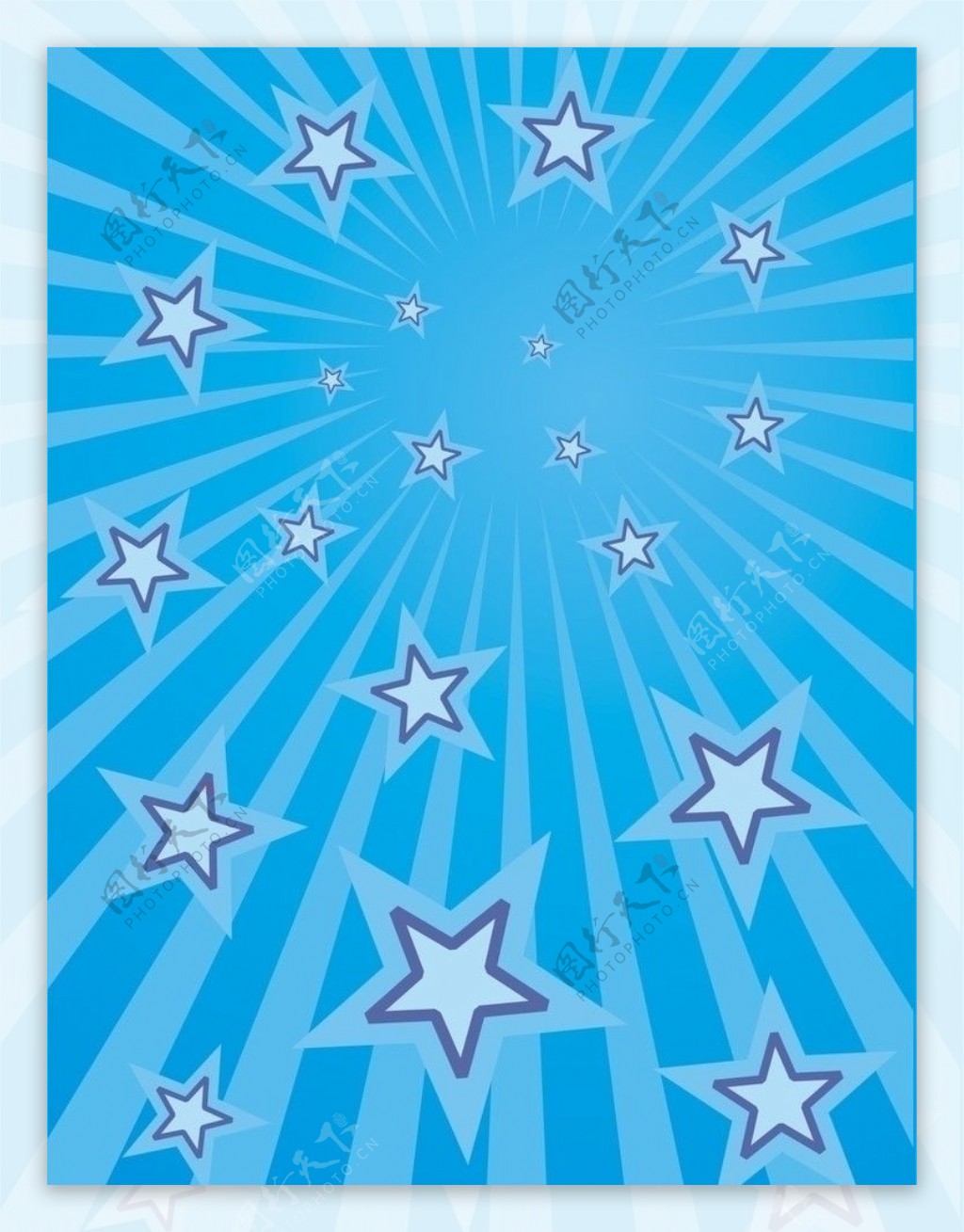 蓝色星星背景图片