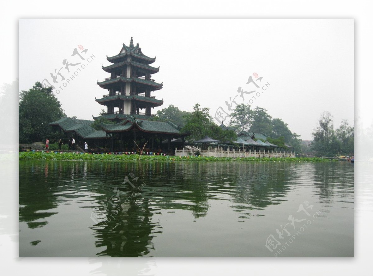 新都桂湖公园图片