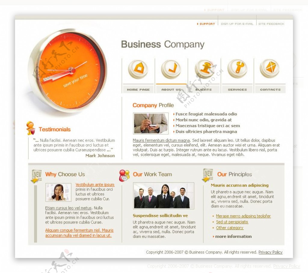 快速商业网页设计模板图片