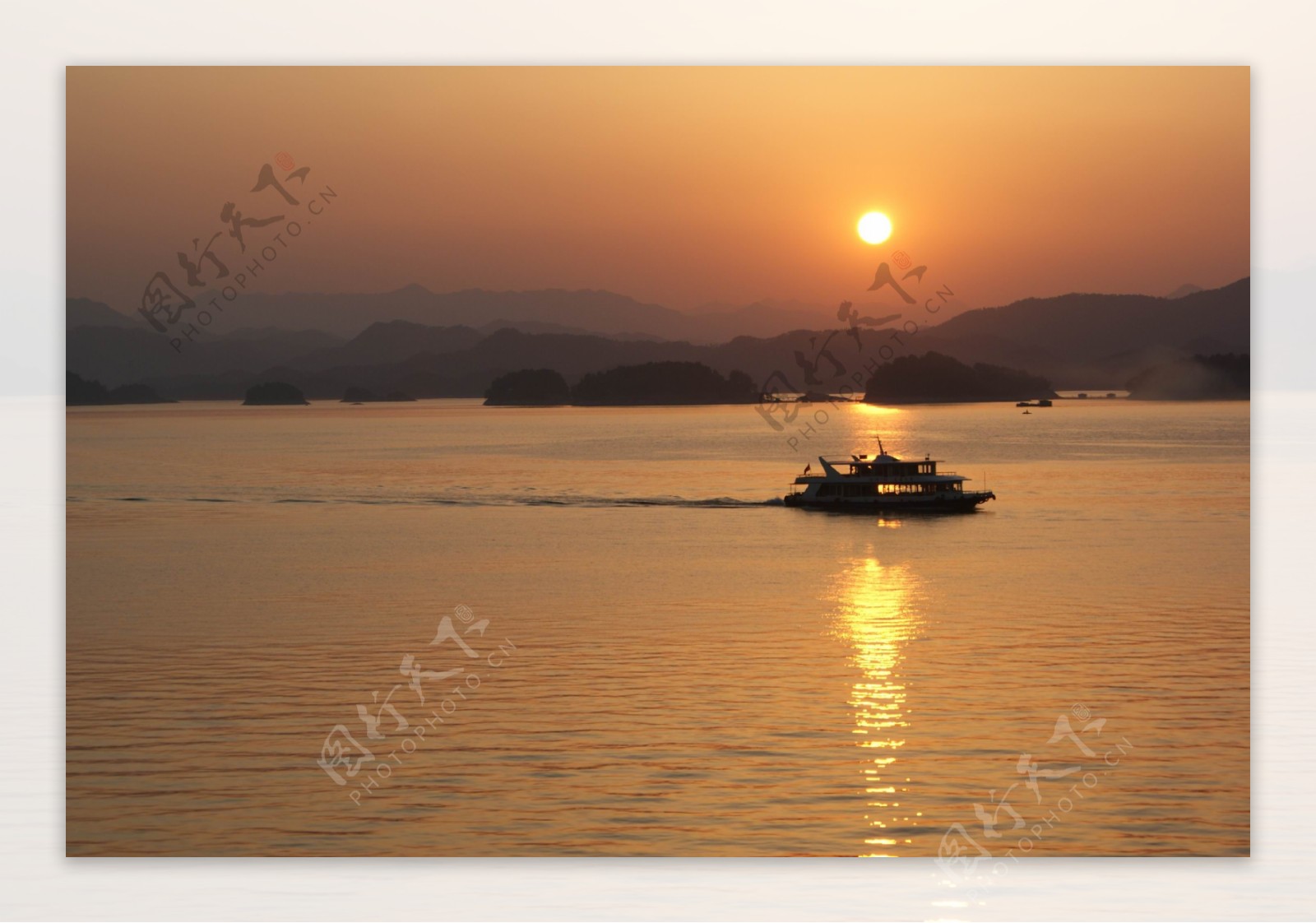 千岛湖夕阳图片