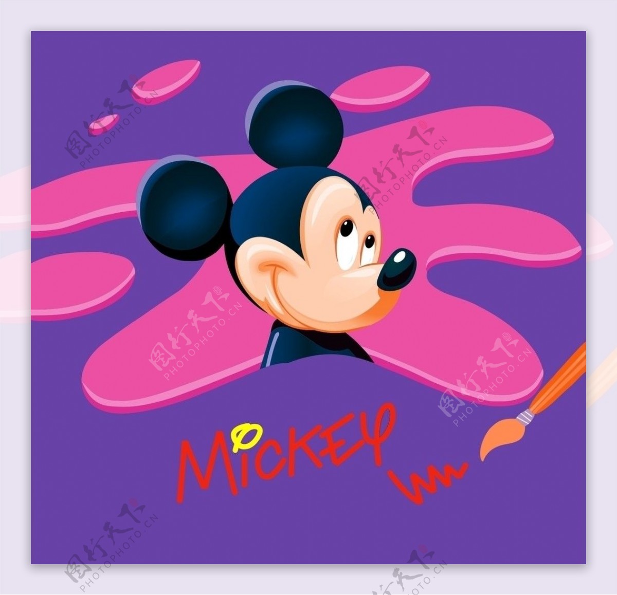 可爱的米老鼠卡通抱枕图案图片