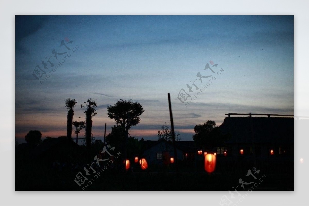 马家浜夜景图片