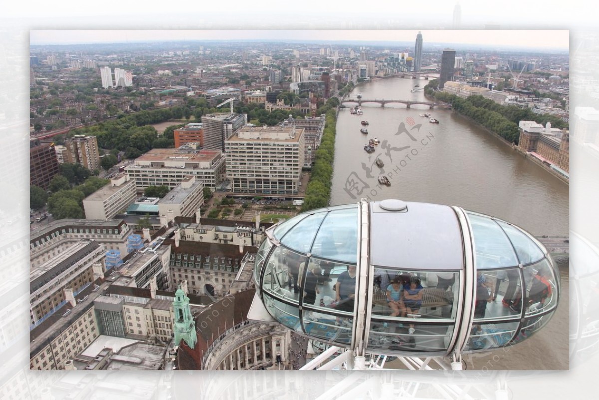伦敦泰晤士河俯瞰图片