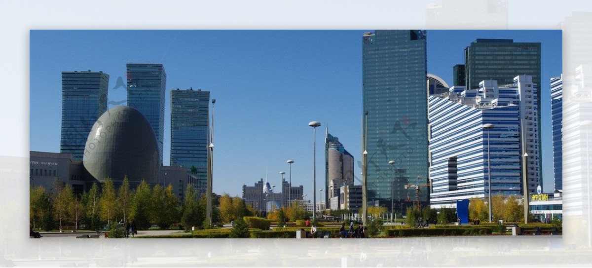 哈萨克斯坦阿斯塔纳市中心街景图片
