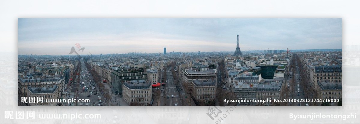 巴黎城俯瞰图片
