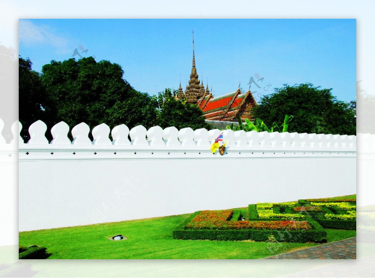 泰国大皇宫围墙外图片