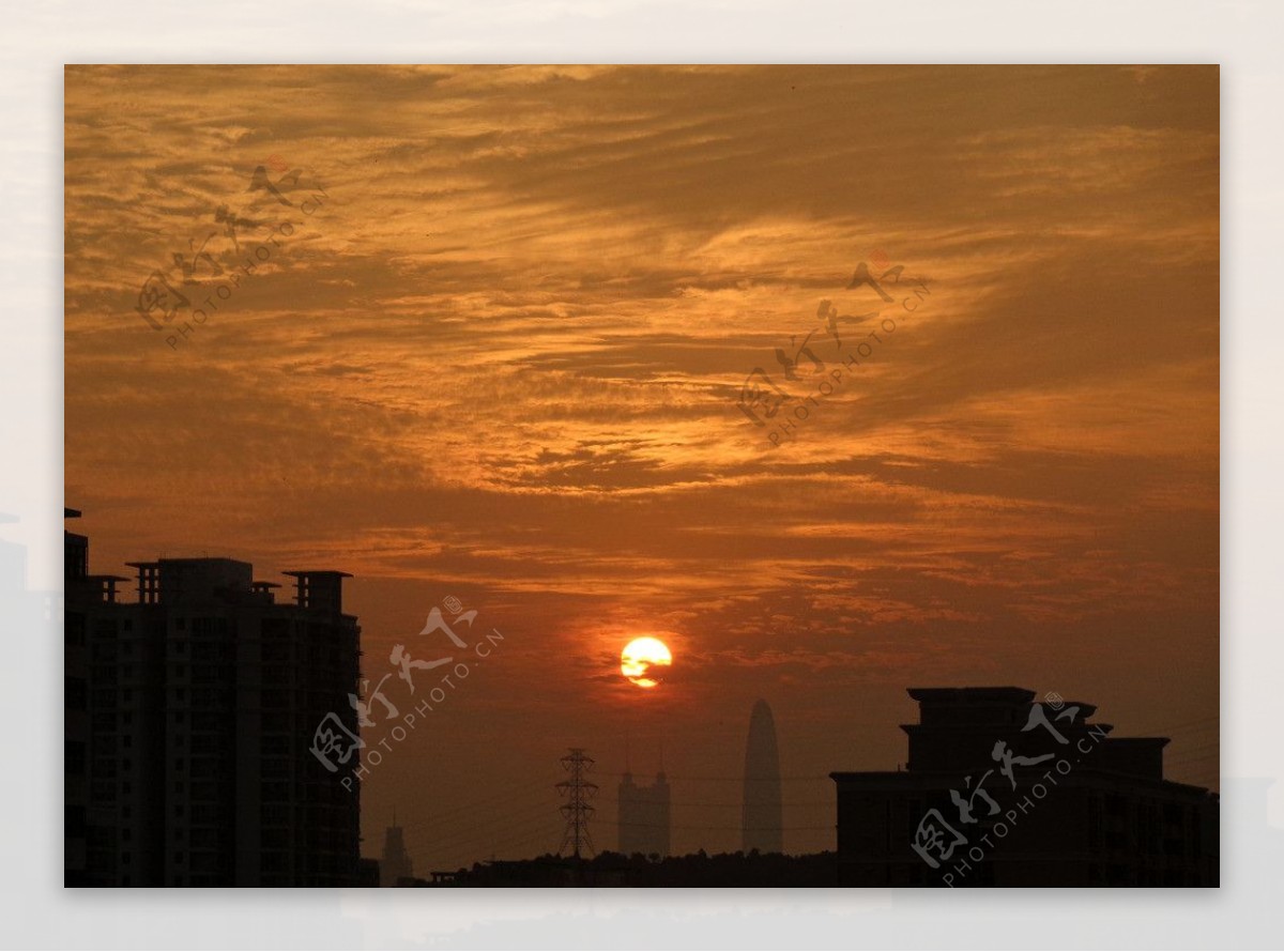 夕阳晚霞图片