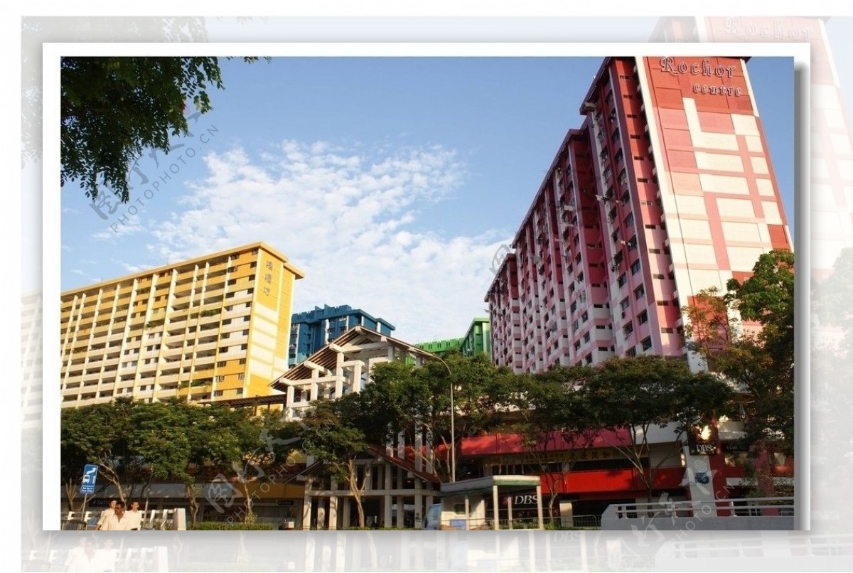 新加坡廉租房彩色楼图片