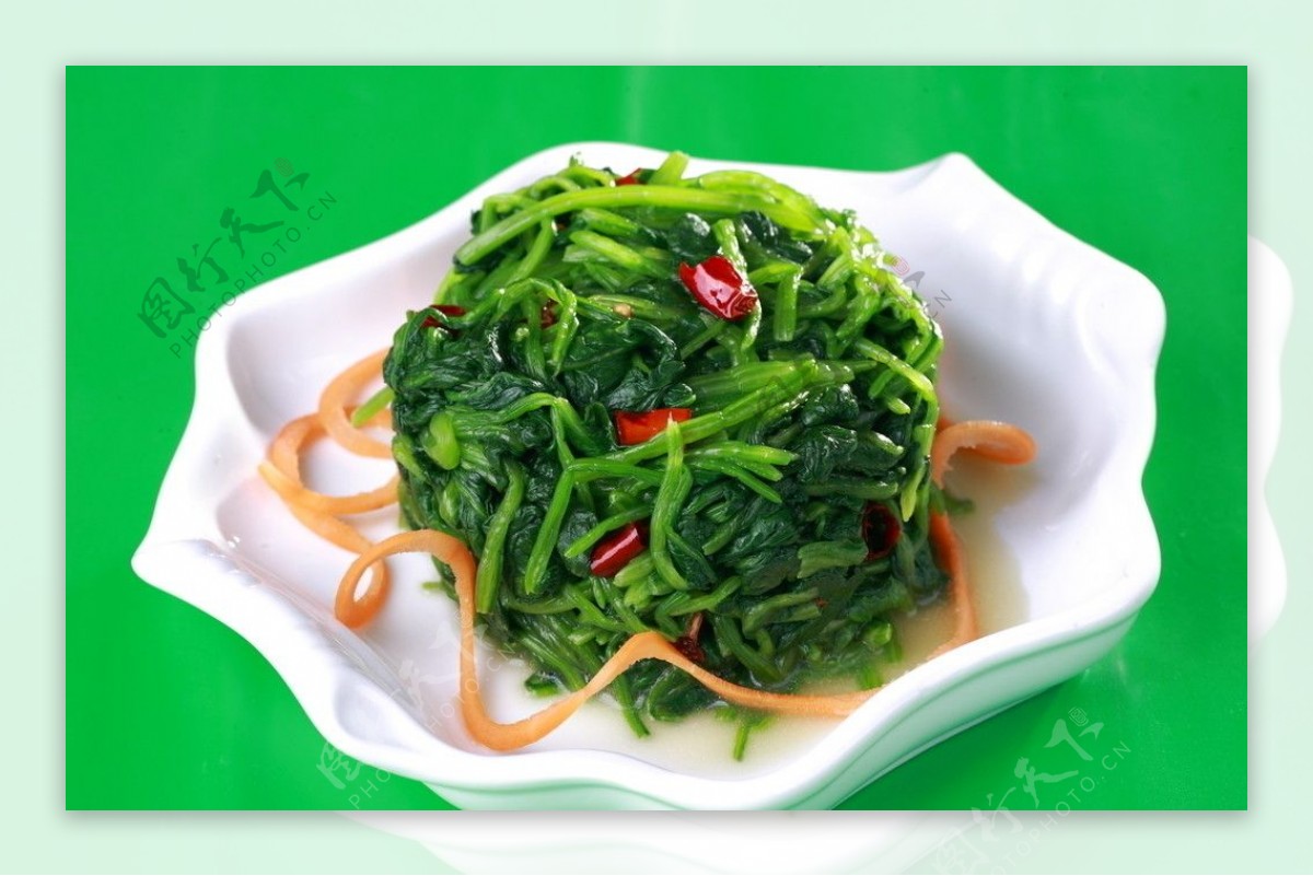 辣炝菠菜图片