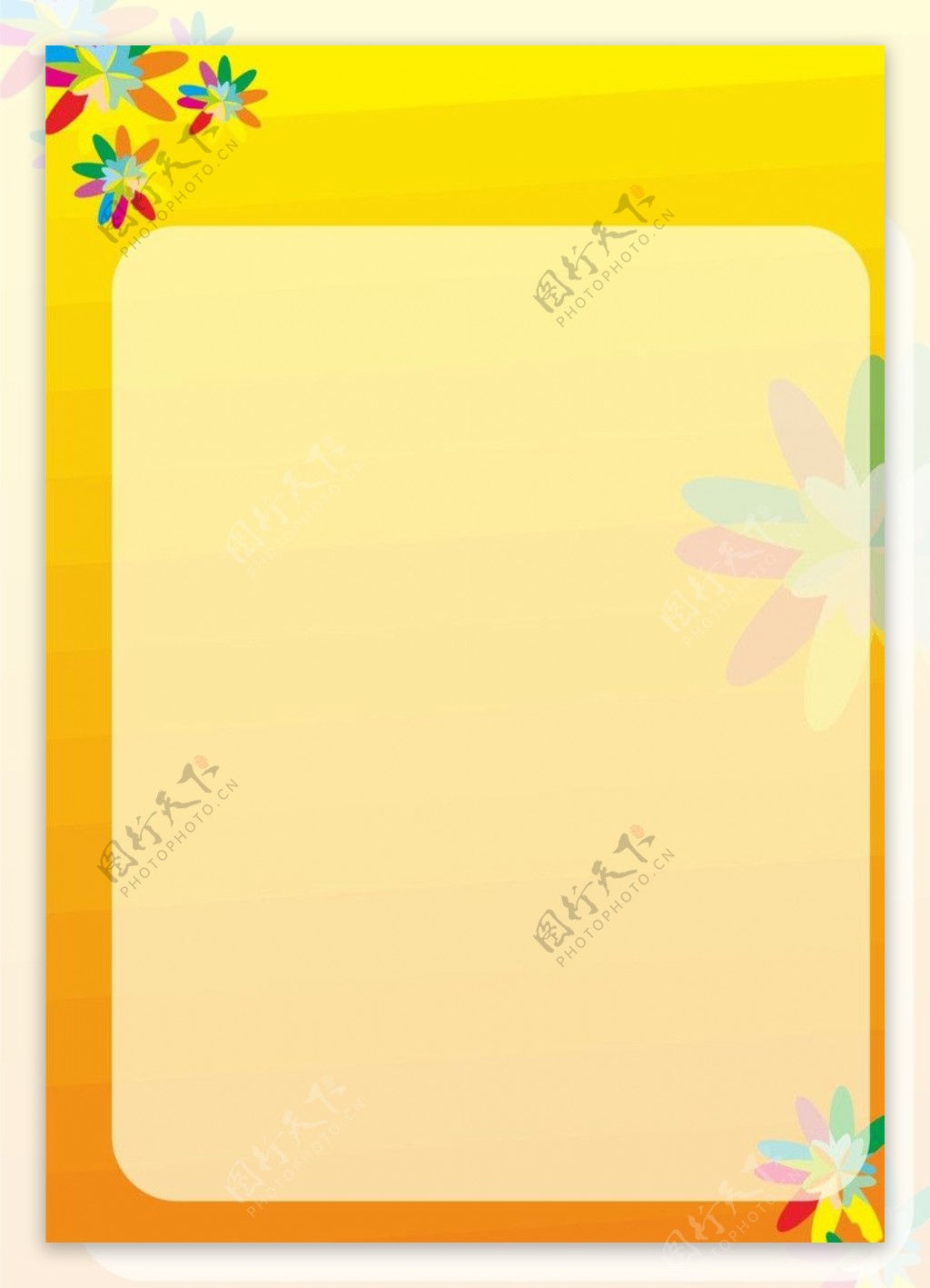 淡黄色花朵底纹背景图片