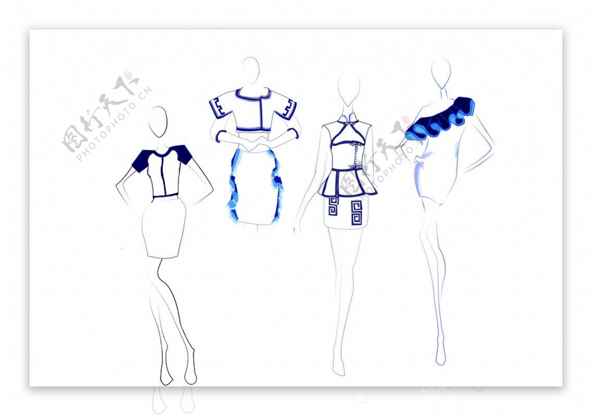 青花瓷服装系列设计图片