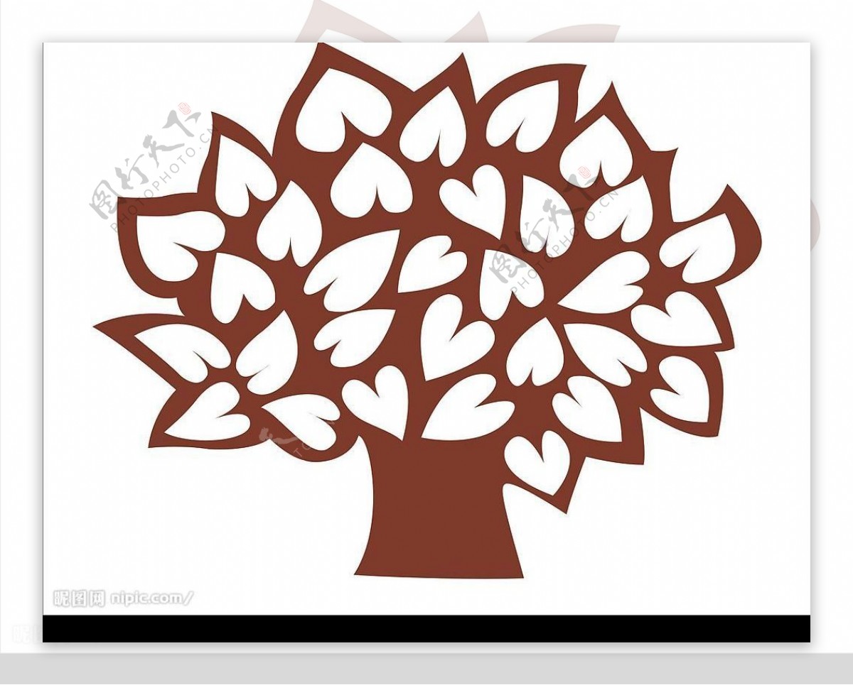 卡通心形树设计元素素材免费下载(图片编号:684954)-六图网