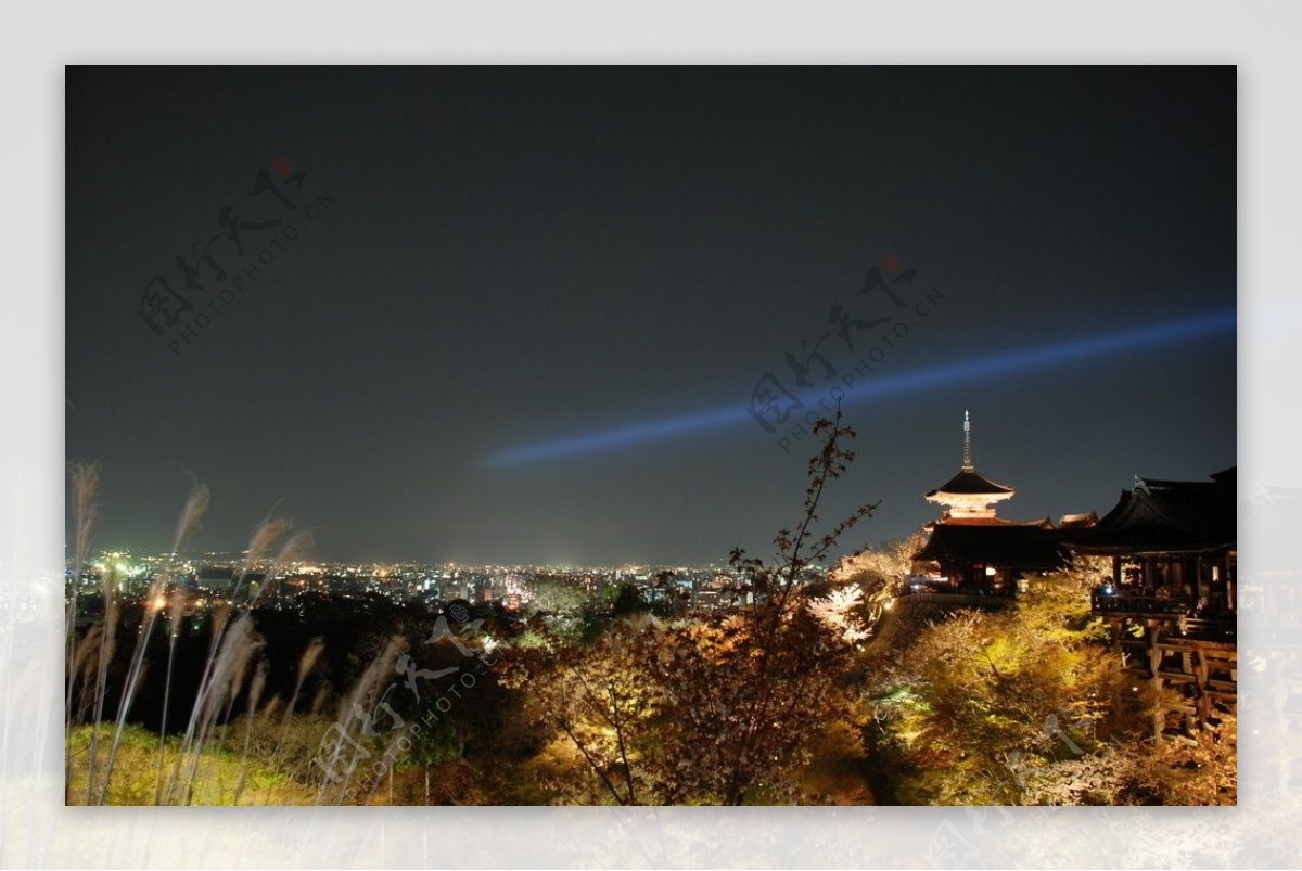京都清水寺夜景图片