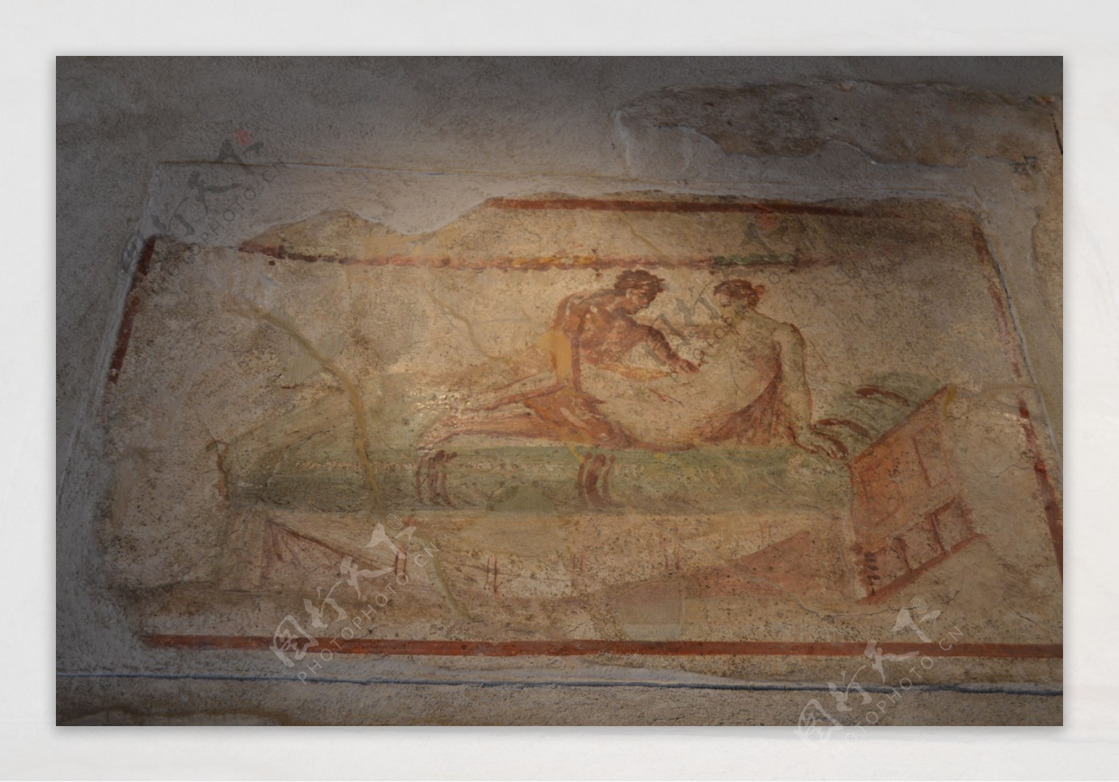 意大利古罗马庞贝古城妓院墙图片