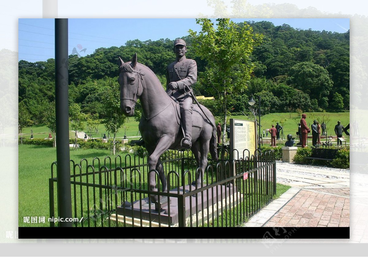 台灣桃園縣慈湖雕塑公園蔣介石騎馬图片