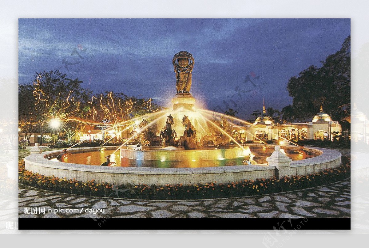 团结喷泉马来西亚吉隆坡雕塑图片