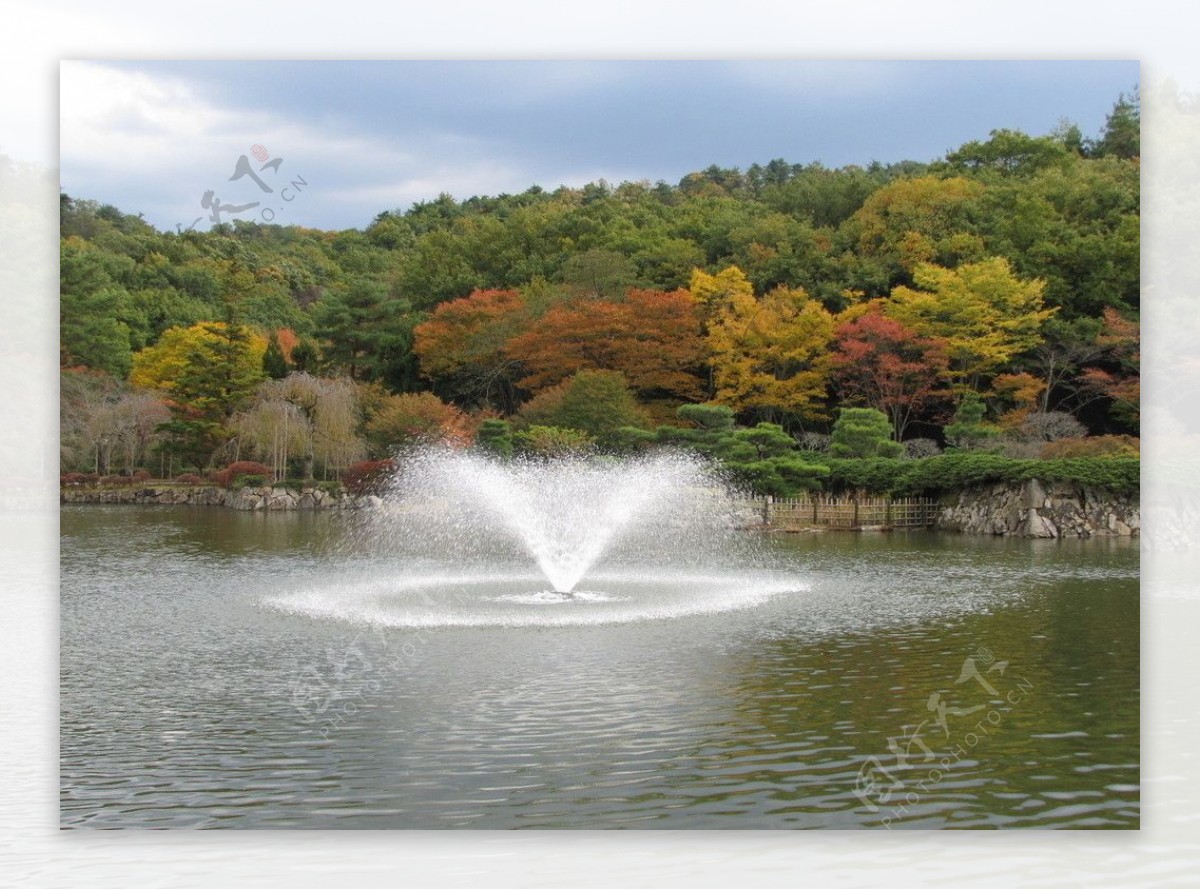 京都国际会馆喷泉图片