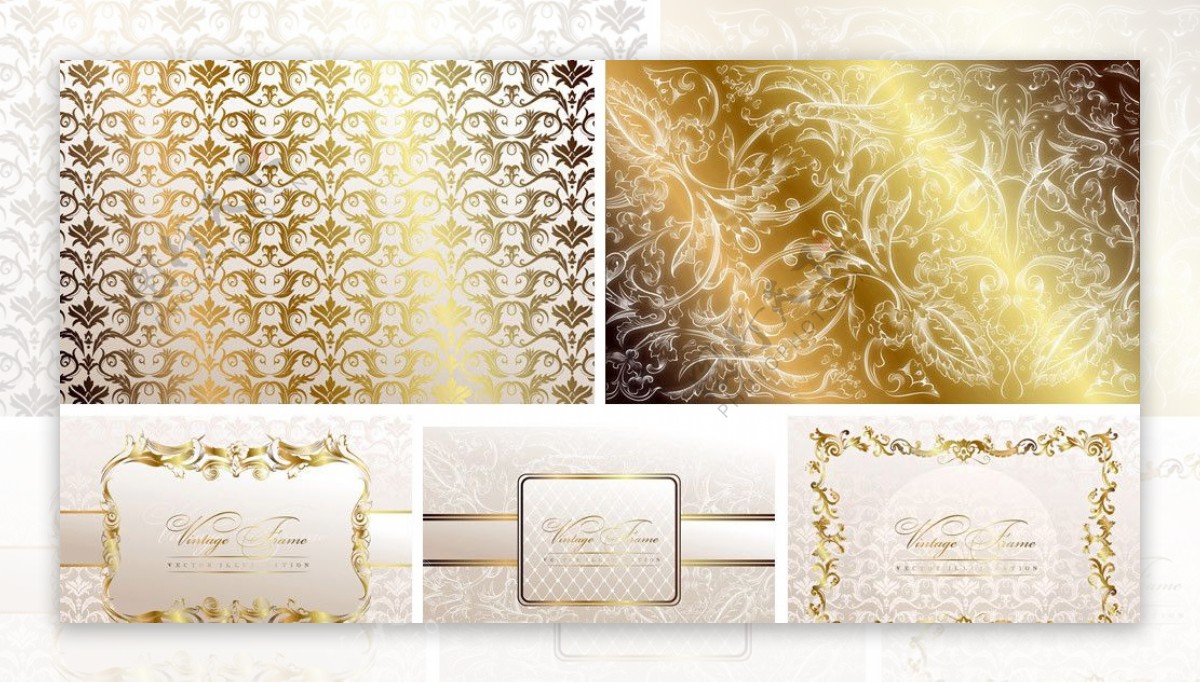 金色古典花纹欧式花纹边框图片