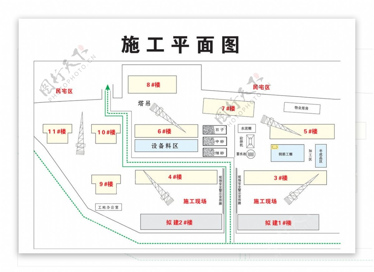 施工平面图图片