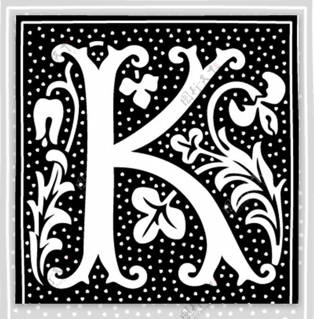花式字母K字图片