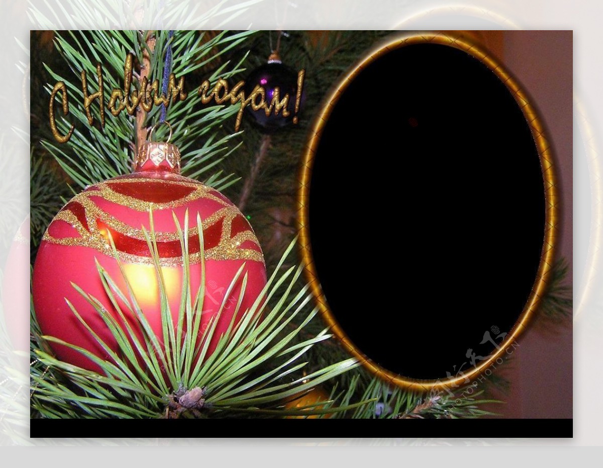 精品圣诞节相框PNG素材图片