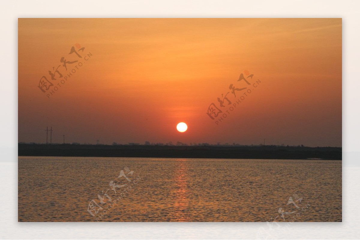 鄱阳湖日出图片