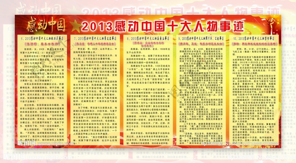 2013年感动十大人图片