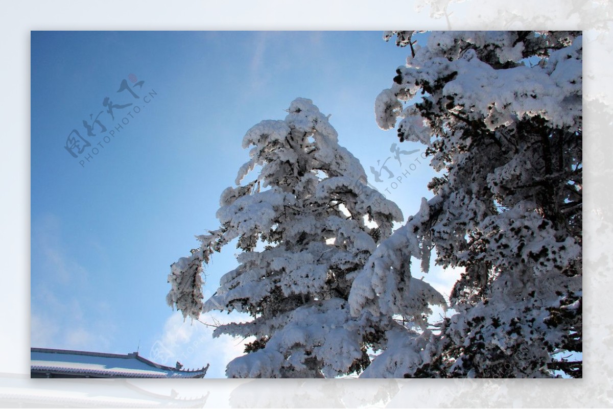 雪景峨眉山图片