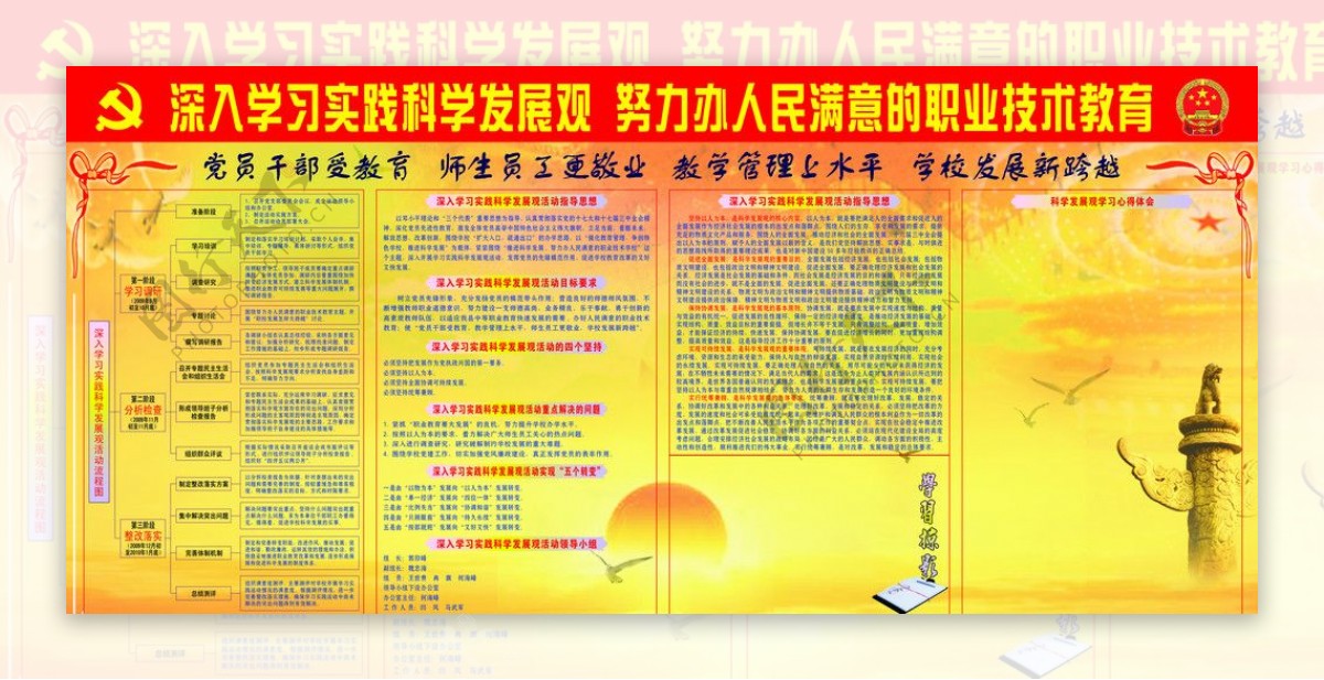 职业学校学习实践科学发展观专栏图片