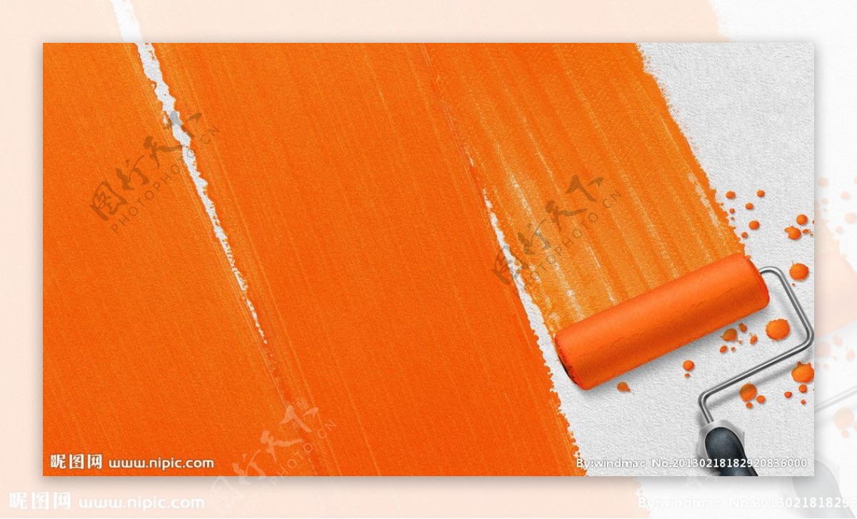 油漆橘色墙壁图片