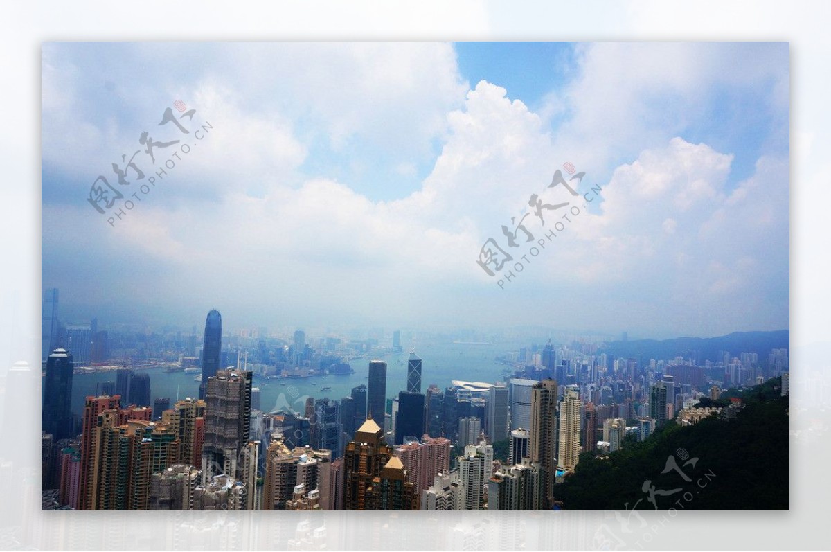 太平山顶俯瞰香港图片