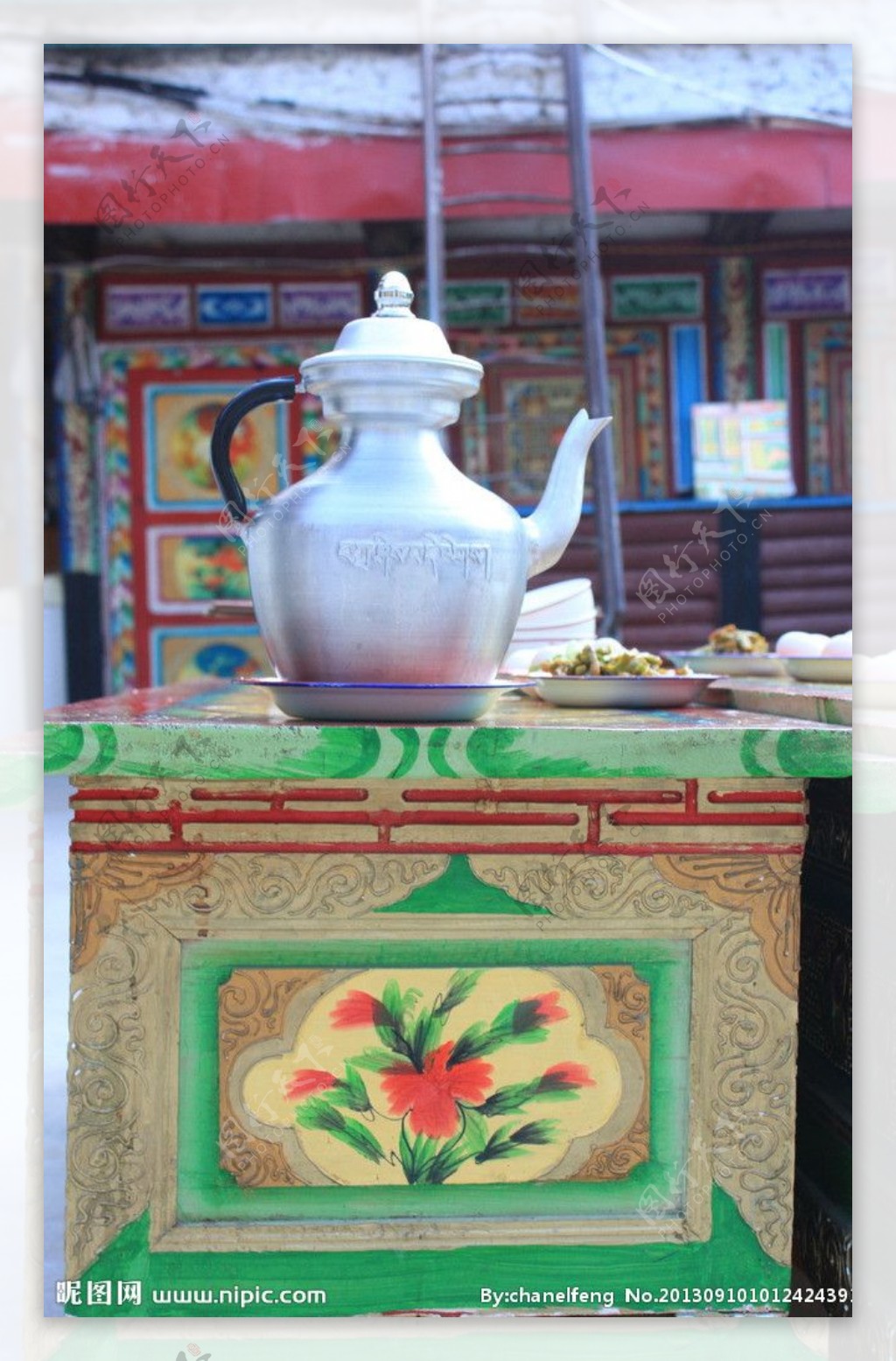 酥油茶怎么画,酥油糌粑,酥油茶配糌粑图片_大山谷图库