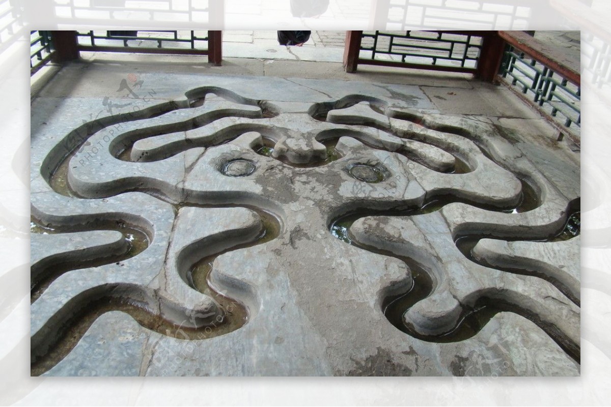 潭柘寺的水纹图片