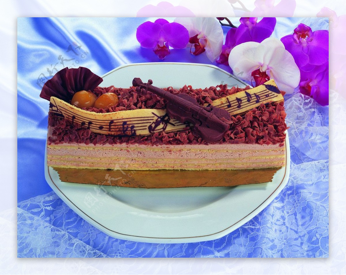 巧克力蛋糕音乐蛋糕图片