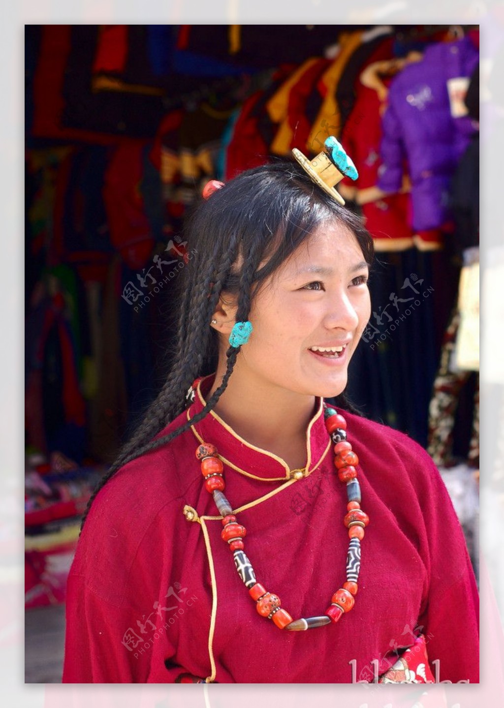 西藏女孩图片
