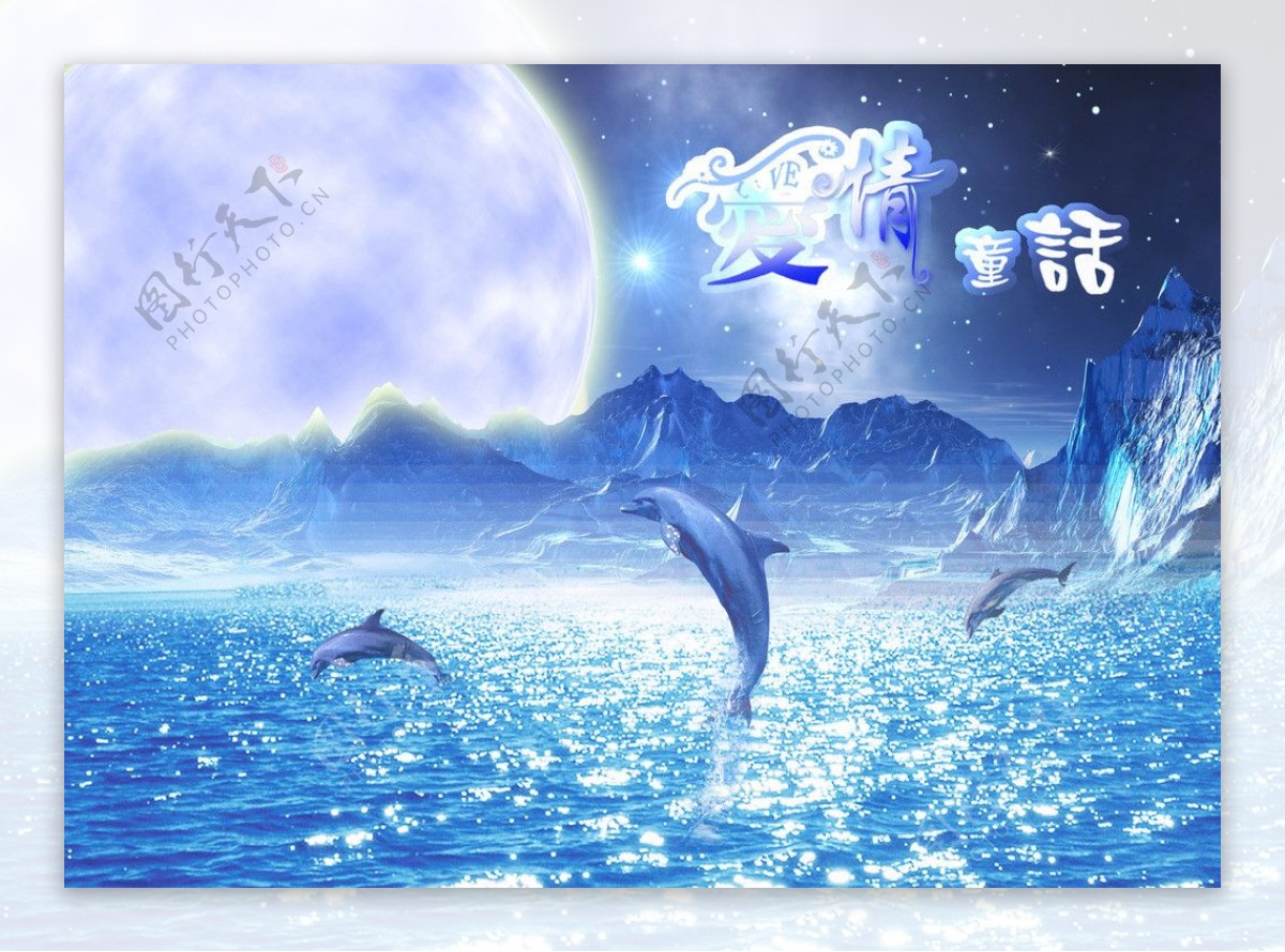 海豚爱情童话图片