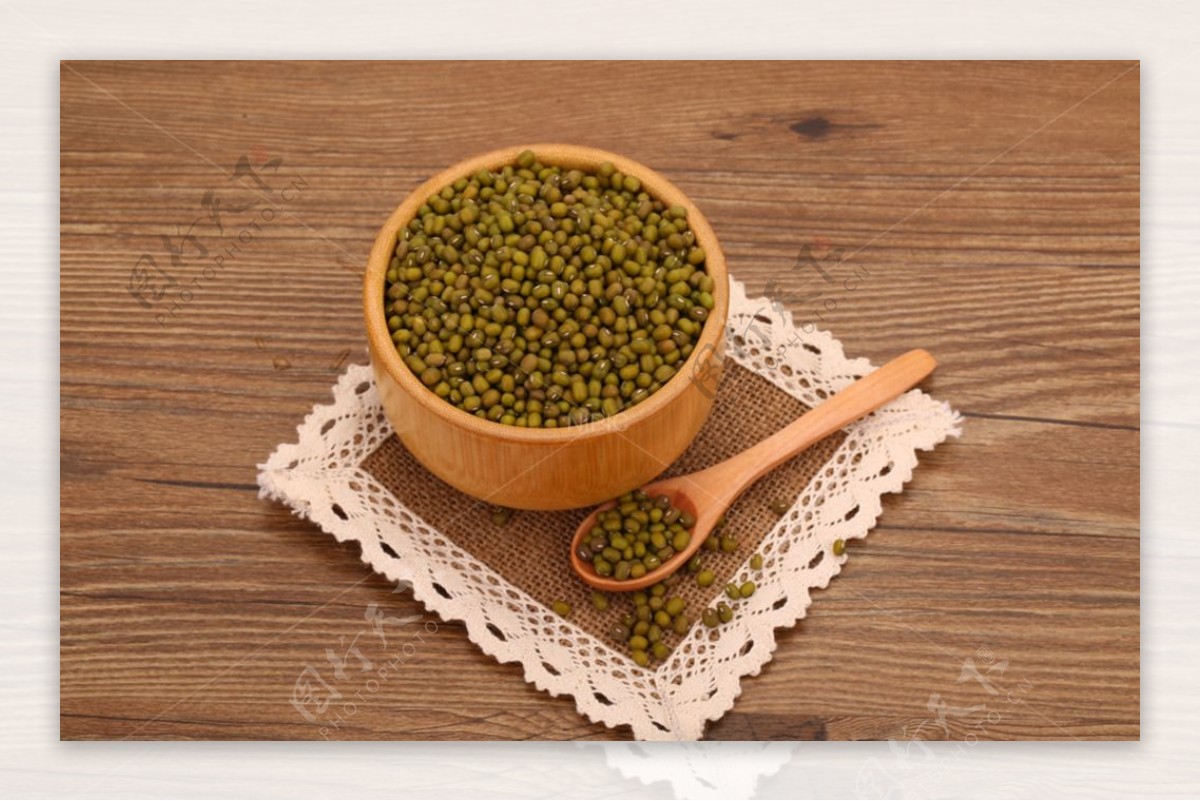 五谷杂粮系列绿豆摄影图图片