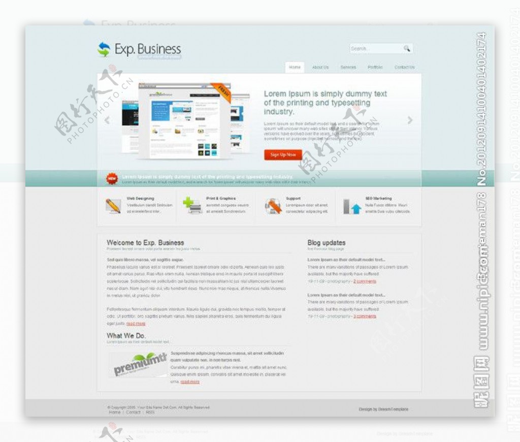 WEB20网站html模板图片